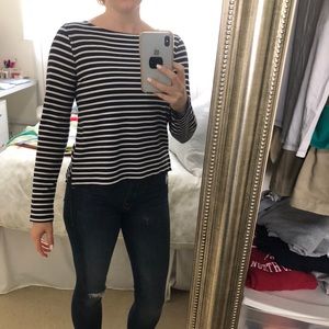 Theory Long sleeve stripe shirt
